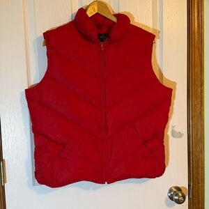 Vintage Eddie Bauer Red Goose Down Puffer Vest Large